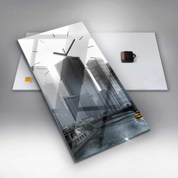 Téglalap alakú üvegóra Városi panoráma