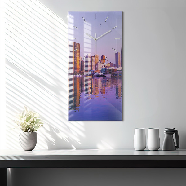 Téglalap alakú üvegóra Kilátás az Egyesült Államok felhőkarcolóira