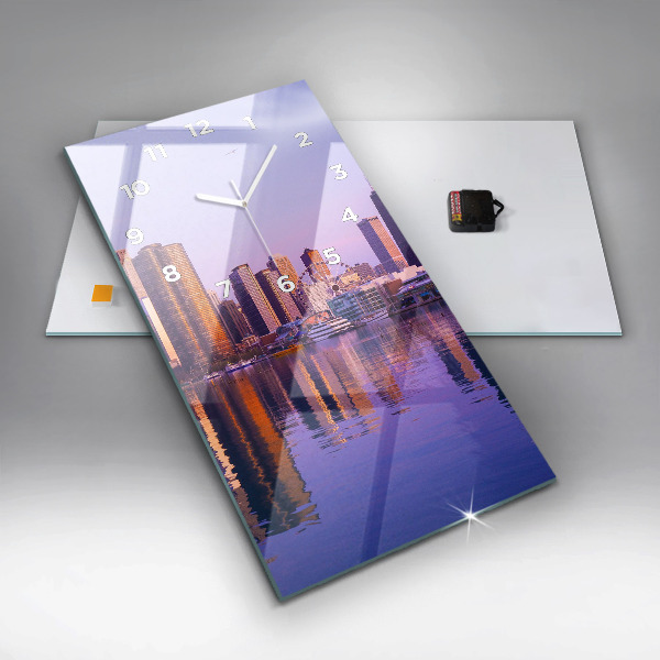 Téglalap alakú üvegóra Kilátás az Egyesült Államok felhőkarcolóira