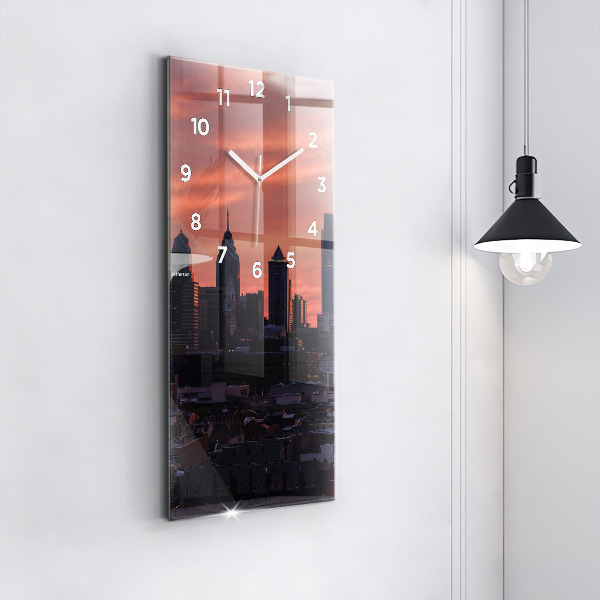 Téglalap alakú üvegóra Philadelphia város látképe