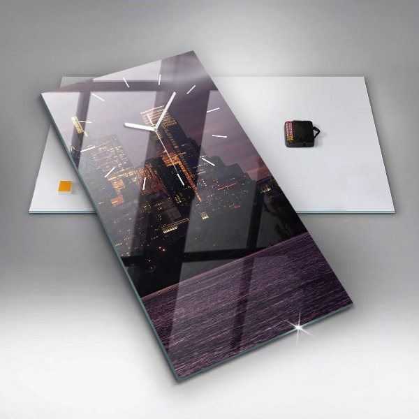 Téglalap alakú üvegóra Philadelphia város látképe