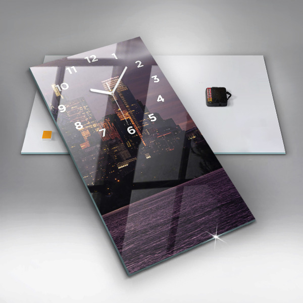 Téglalap alakú üvegóra Philadelphia város látképe