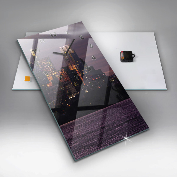 Téglalap alakú üvegóra Philadelphia város látképe