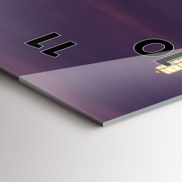 Téglalap alakú üvegóra Philadelphia város látképe