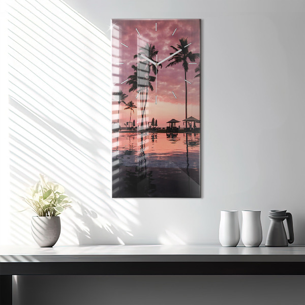 Téglalap alakú üvegóra Pálmafák Hawaii-on