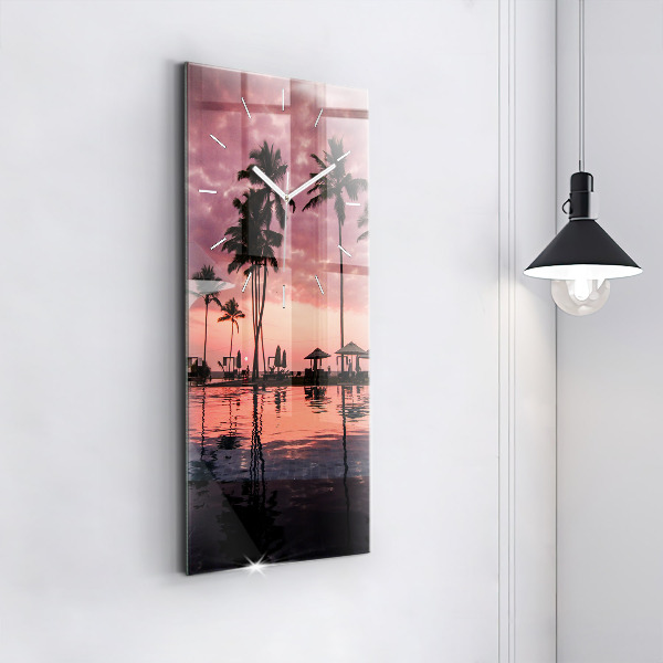 Téglalap alakú üvegóra Pálmafák Hawaii-on