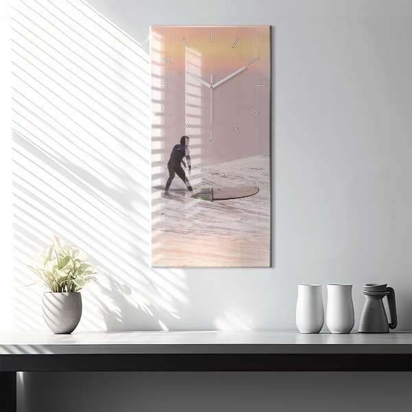 Téglalap alakú üvegóra Szörfös Hawaii-on