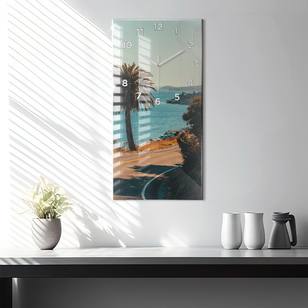 Téglalap alakú üvegóra Pálmafák Malibuban