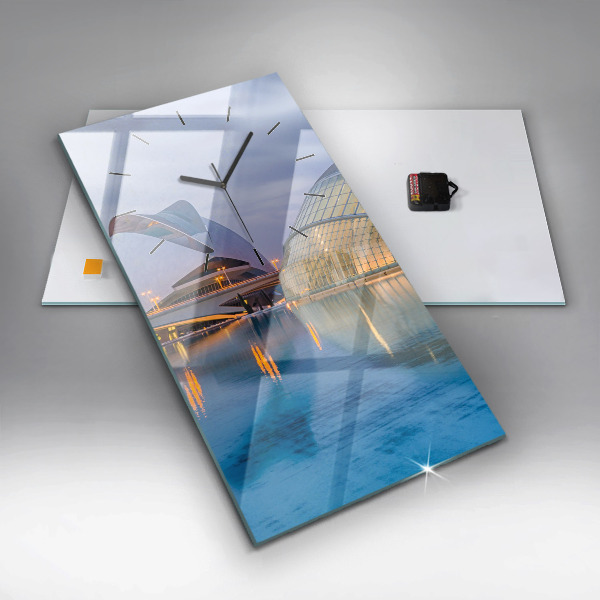 Téglalap alakú üvegóra Városi naplemente