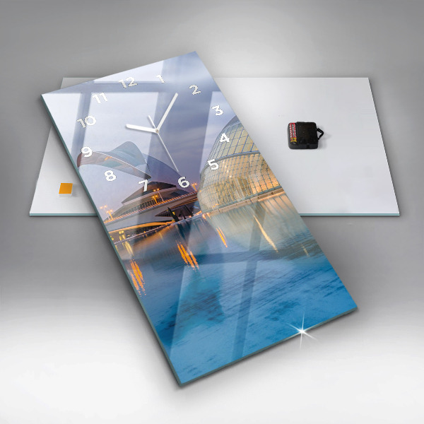 Téglalap alakú üvegóra Városi naplemente