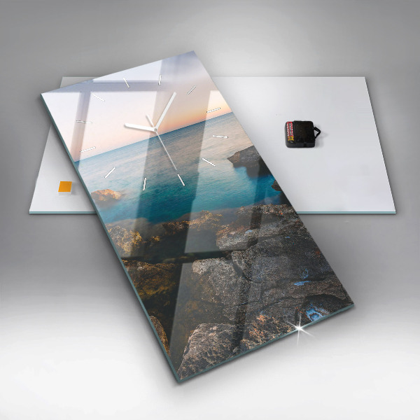 Téglalap alakú üvegóra Tengeri táj