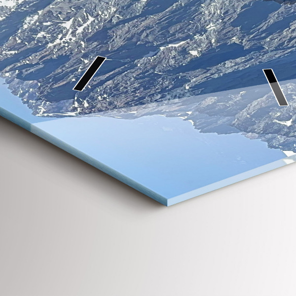 Téglalap alakú üvegóra Alpok hegység télen