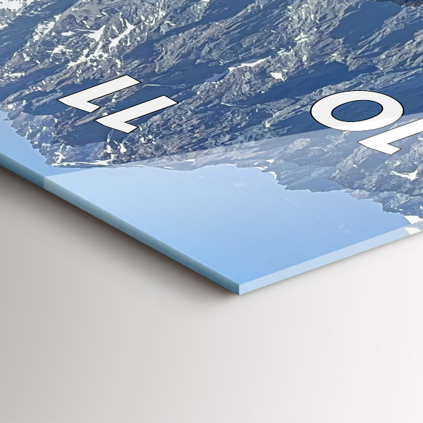 Téglalap alakú üvegóra Alpok hegység télen