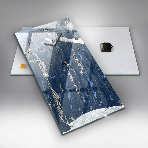 Téglalap alakú üvegóra Alpok hegység télen