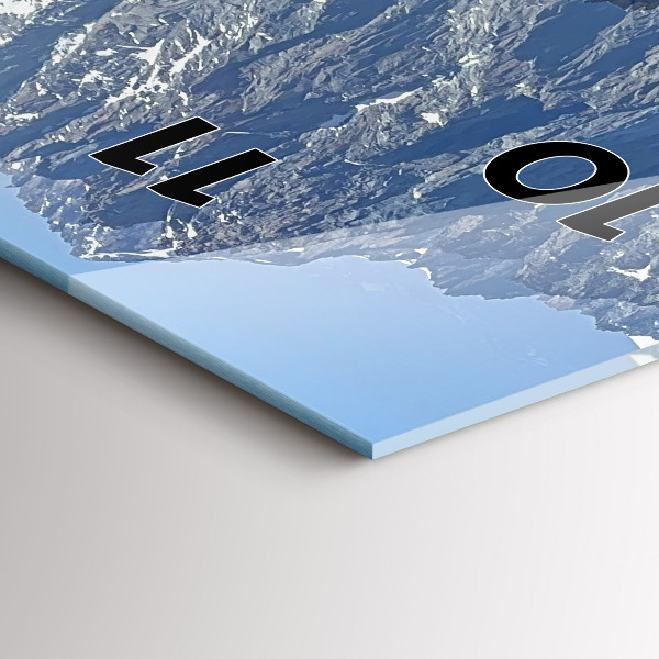 Téglalap alakú üvegóra Alpok hegység télen