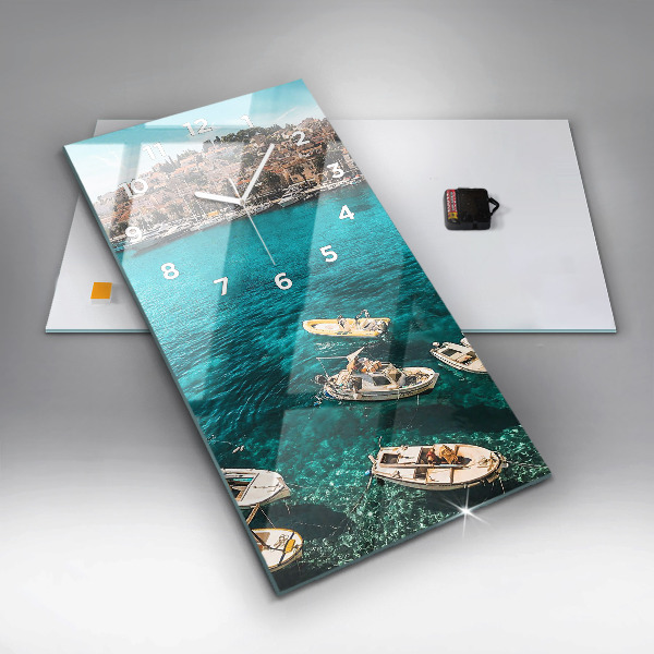 Téglalap alakú üvegóra Hajók Horvátországban