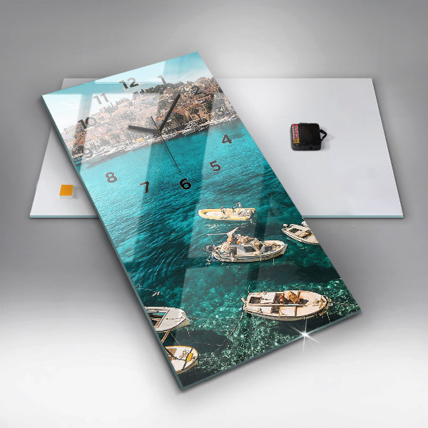 Téglalap alakú üvegóra Hajók Horvátországban