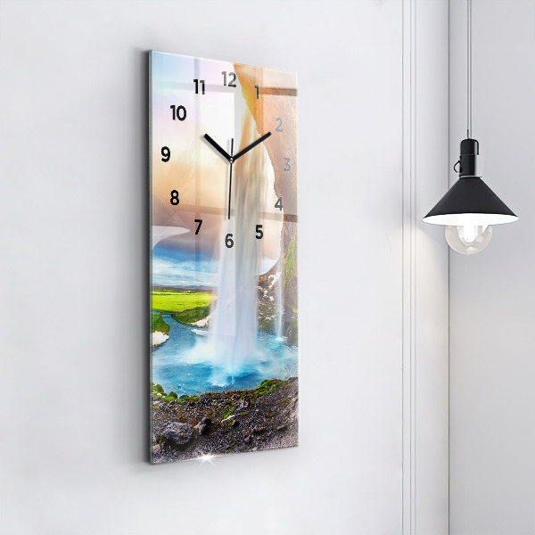 Téglalap alakú üvegóra Vízesés Izlandon