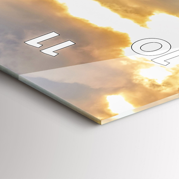 Téglalap alakú üvegóra Táj erdőkkel