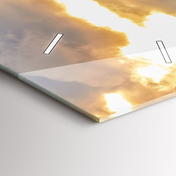 Téglalap alakú üvegóra Táj erdőkkel