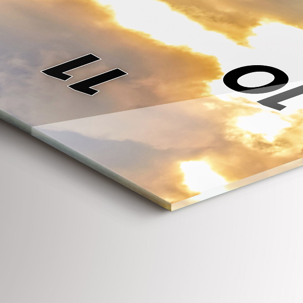 Téglalap alakú üvegóra Táj erdőkkel