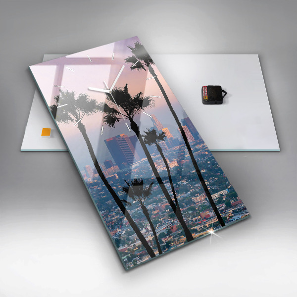 Téglalap alakú üvegóra Los Angeles-i naplemente