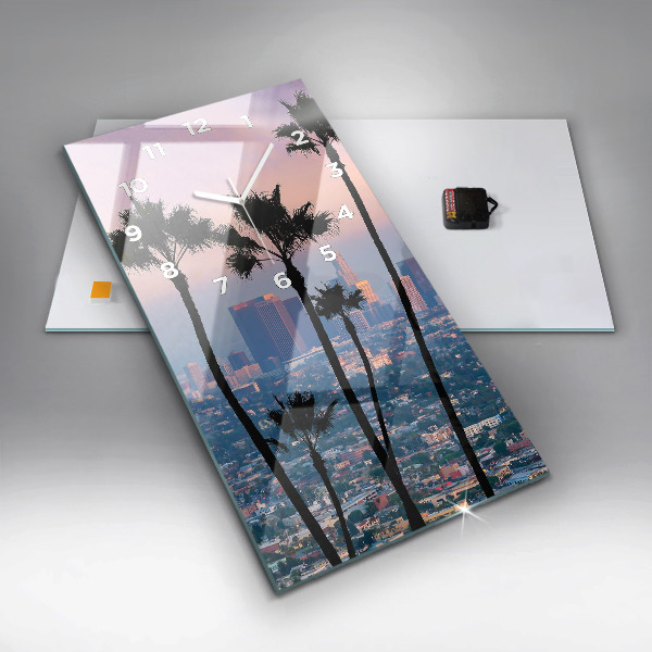 Téglalap alakú üvegóra Los Angeles-i naplemente