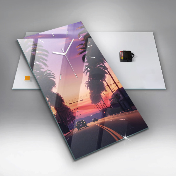 Téglalap alakú üvegóra Naplemente LA-ban