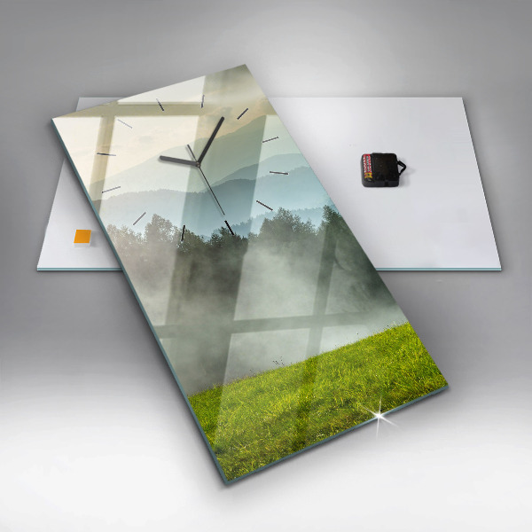 Téglalap alakú üvegóra Hegyi táj