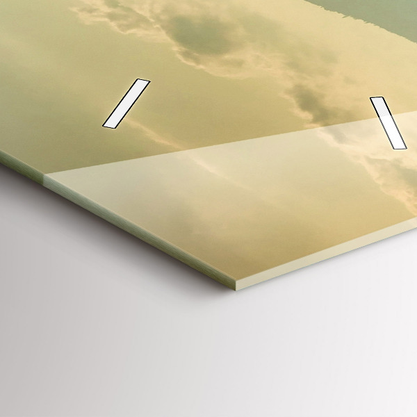 Téglalap alakú üvegóra Hegyi táj