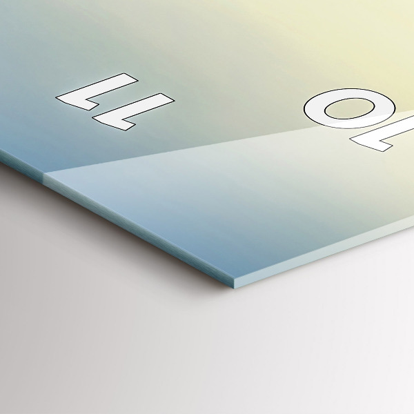 Téglalap alakú üvegóra Naplemente a hegyek felett