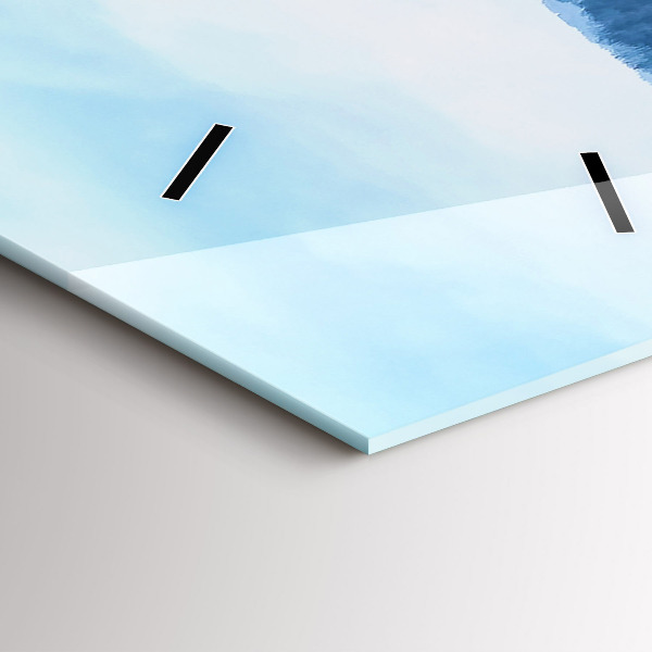 Téglalap alakú üvegóra Panoráma a városra télen