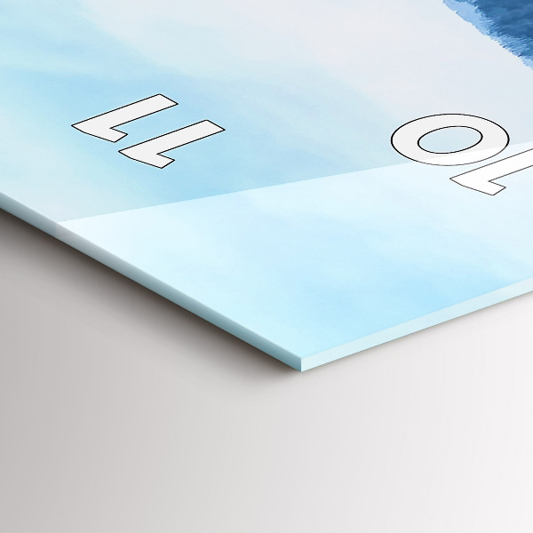 Téglalap alakú üvegóra Panoráma a városra télen