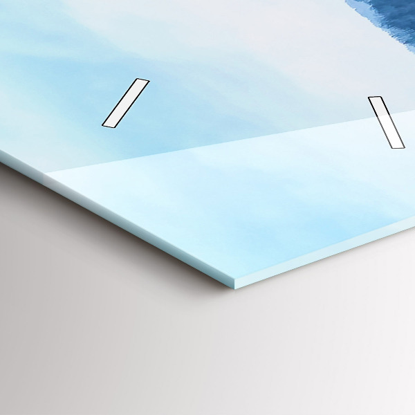 Téglalap alakú üvegóra Panoráma a városra télen