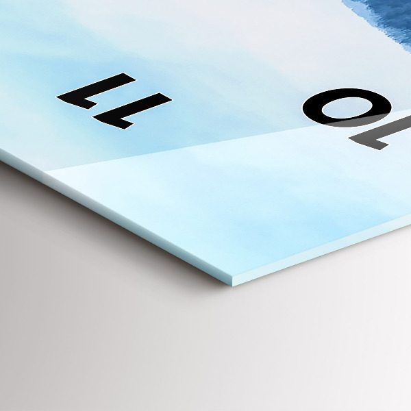 Téglalap alakú üvegóra Panoráma a városra télen