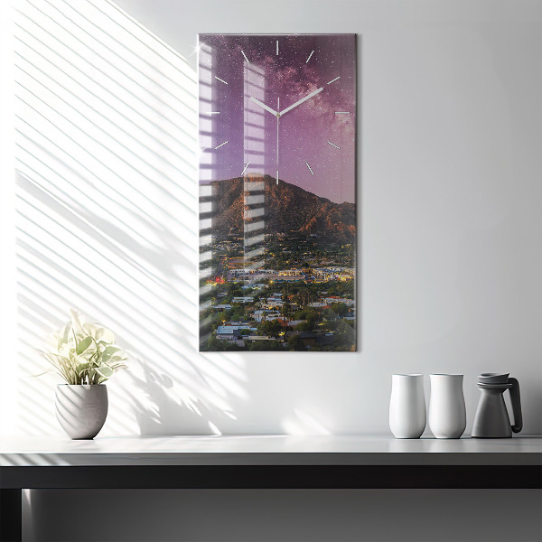 Téglalap alakú üvegóra Hegyi táj