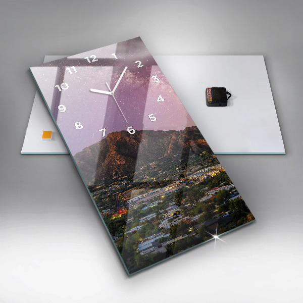 Téglalap alakú üvegóra Hegyi táj