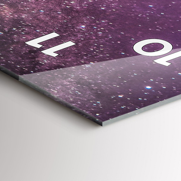 Téglalap alakú üvegóra Hegyi táj