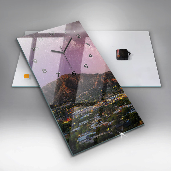 Téglalap alakú üvegóra Hegyi táj