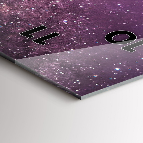 Téglalap alakú üvegóra Hegyi táj