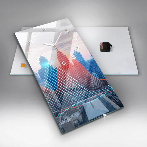 Téglalap alakú üvegóra Felhőkarcolók Philadelphiában