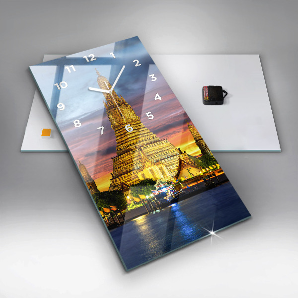 Téglalap alakú üvegóra Templom Bangkokban, Thaiföldön