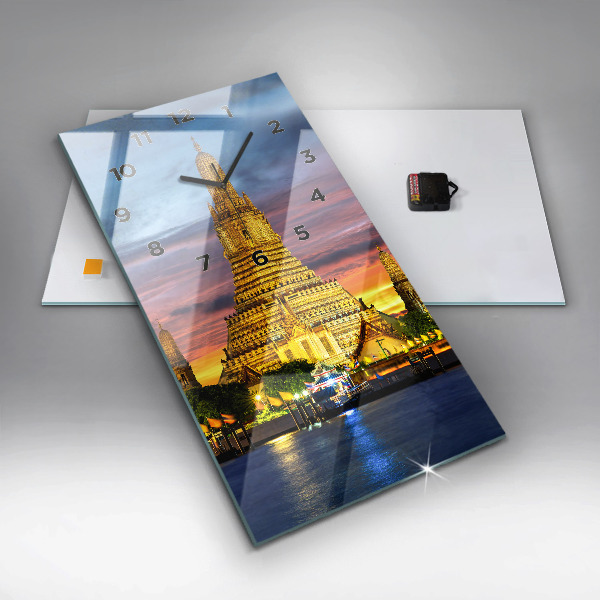 Téglalap alakú üvegóra Templom Bangkokban, Thaiföldön