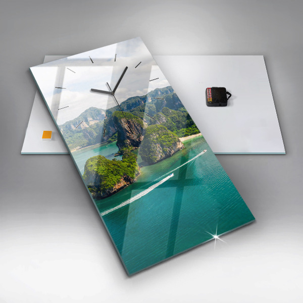 Téglalap alakú üvegóra Egy sziget Thaiföldön