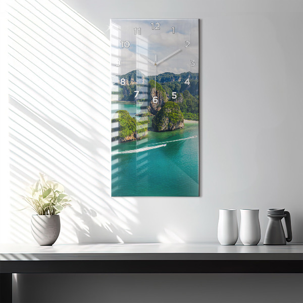 Téglalap alakú üvegóra Egy sziget Thaiföldön