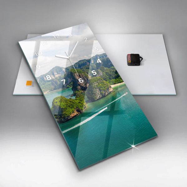 Téglalap alakú üvegóra Egy sziget Thaiföldön