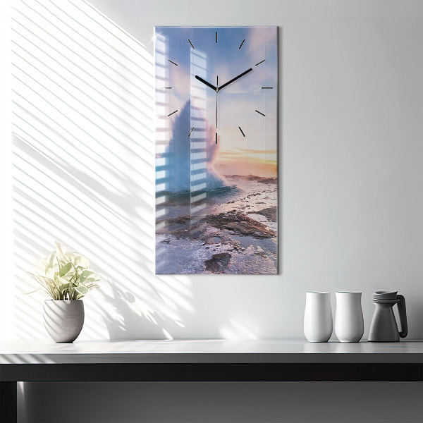 Téglalap alakú üvegóra Gejzír Izland szigetén