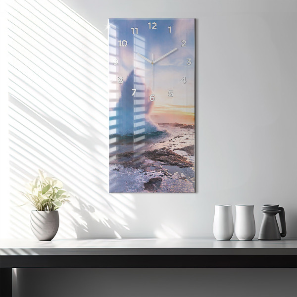 Téglalap alakú üvegóra Gejzír Izland szigetén