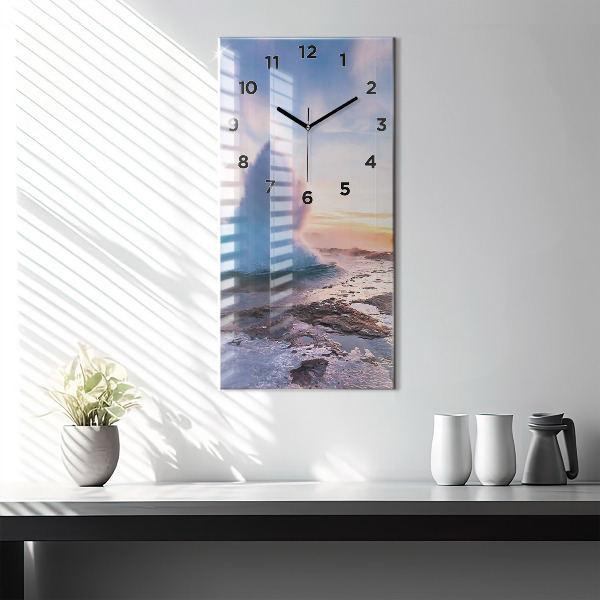 Téglalap alakú üvegóra Gejzír Izland szigetén