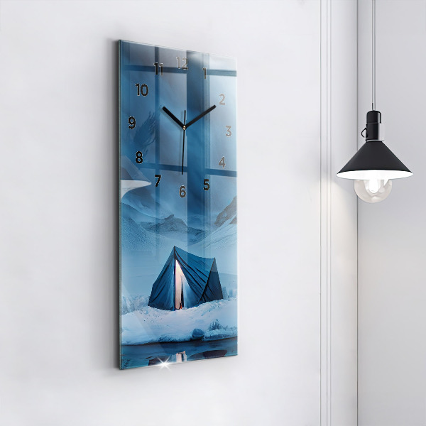 Téglalap alakú üvegóra Sátor Izland hegyei között